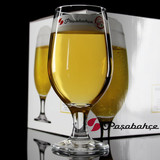 进口土耳其玻璃啤酒杯德国小麦啤酒杯超大号果汁杯饮料杯高脚杯子