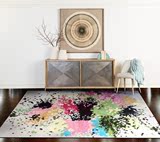 外贸地毯客厅 羊毛超柔现代简约北欧美式几何茶几毯卧室书房垫