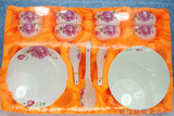 包邮特价！20头青花瓷餐具商务礼品韩式套装碗陶瓷骨质瓷创意碗勺
