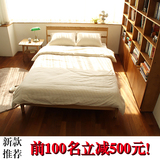 日式现代简约床 白橡木实木床北欧宜家现代床1.5/1.8米双人床