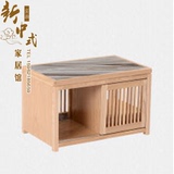 新中式实木茶水柜 喝茶边柜 装饰柜小茶几现代简约茶室柜子家具