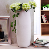 景德镇欧式创意陶瓷落地白色大花瓶现代简约客厅仿真干花花瓶摆件
