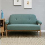 出口北欧现代休闲客厅卧室沙发单人双三人组合沙发实木扶手布沙发