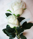 白色玫瑰仿真花假玫瑰婚庆装饰花摄影道具包心玫瑰厂家直销颜色全