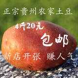 贵州鲜土豆马铃薯洋芋有机蔬菜红皮黄心土豆农家非转基因4斤包邮