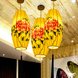 博尔仕现代中式卧室客厅东南亚酒店会所餐厅茶馆海洋布艺橄榄吊灯