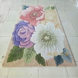 欧式田园花朵手工新西兰羊毛地毯客厅 茶几 卧室地毯混纺地毯定做