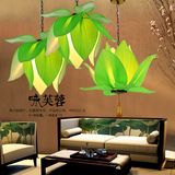 新中式仿古典莲花吊灯茶楼客厅过道玄关会所荷花艺术创意灯笼灯具
