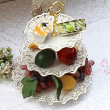 薇拉莉娅 欧式陶瓷三层水果点心盘创意英式下午茶多层蛋糕甜品架