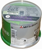 三菱 顶级台湾产 可打印 CD-R空白刻录光盘空白光碟 桶装50片