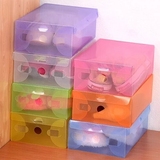 透明鞋盒简易翻盖式加厚塑料女鞋收纳盒日式宜家用防尘10、20个装