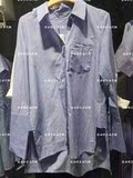 正品代购2016韩版宽松显瘦条纹百搭长袖全棉衬衫女MQWS521B-598
