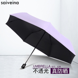 赛维纳两用太阳伞防晒防紫外线女黑胶全自动折叠雨伞晴雨两用超轻