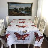 特价精细棉麻蝴蝶台布 餐桌布高端圆形多功能盖布  正方形茶几垫