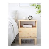 宜家代购 IKEA 塔瓦 实木床头柜床头桌储物柜 复古原木色