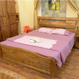 现代中式香樟木床 实木双人床 1.8米实木床双人床 欧式韩式双人床
