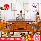 茶桌椅组合 实木南榆木中式茶台茶几明清仿古家具1.7米宝珠将军台