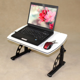 包邮新款 电脑桌人造板简易散热学习桌床上 美式床上桌组装笔记本