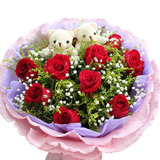9朵红玫瑰鲜花速递 生日情人节送礼 贵阳白云金阳鲜花店同城送花