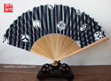 【独家】日本进口和风竹节棉布料日式复古男女和服扇子品牌定制