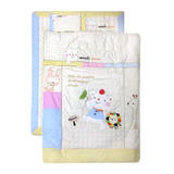 妈恩堡 韩国进口有机婴儿床上用品套件宝宝被枕床单三件纯棉用品
