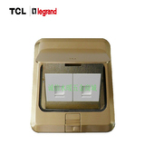 正品TCL罗格朗地插 TCL全铜防水双电脑网络地插 特价包邮送底盒
