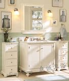 美式欧式橡木浴室柜组合落地式面盆柜卫浴柜洗手盆台盆柜整体特价