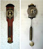 北极星客厅拉重锤欧式风格金属工艺古典老式摆动钟壁挂钟机械挂钟