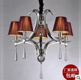 铁艺欧式现代简约客厅卧室餐厅水晶吊灯家装灯具 蜡烛灯带灯罩
