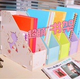 简易木质文件收纳盒办公桌面资料架创意DIY韩版学生书架特价包邮