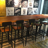 美式 铁艺吧台椅星巴克餐厅桌椅组合 高脚凳酒吧凳吧台凳高桌餐椅