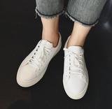 2016新款韩版小白鞋白色平底运动鞋休闲跑步鞋低帮圆头单鞋女板鞋