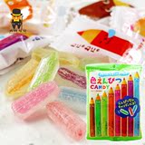 日本进口零食品 KANRO甘露 彩色铅笔糖/蜡笔型糖果80g 8种口味