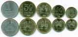 全新塔吉克斯坦2011年5,10,20,50DIRAM和1SOMONI套币