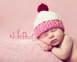 韩国秋冬可爱公主女宝宝帽子 针织毛线儿童帽 新生婴儿帽摄影道具