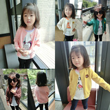 童装女童秋装2016新款韩版小童开衫2-3-4岁女宝宝针织衫儿童线衫