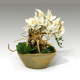 新中式陶瓷摆件摆设金色阳光花瓶花器家居软装饰品玄关客厅餐桌