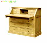 橡木实木家具带门四斗柜五斗柜六斗橱抽屉柜子储物柜书柜置物柜
