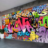 欧式个性手绘大型壁画街头音乐涂鸦壁纸街舞室舞蹈室KTV装饰墙纸