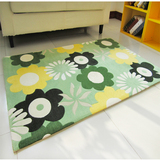 手工剪花客厅卧室书房地毯地垫 田园系列 绿色小清新 包邮
