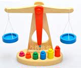 蒙氏早教宝宝益智木制托盘天平玩具儿童平衡重量科学探索认知3岁