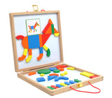 百变魔法箱磁力片积木儿童益智磁性玩具带参考图磁性拼装积木男孩