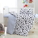 婴儿纯棉床上用品套件全棉幼儿园宝宝被子枕头床单被套儿童三件套