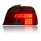 宝马5系E39尾灯总成 LED泪眼原装位熏黑款大灯 原产台湾秀山尾灯
