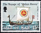 马恩岛 1980年“奥丁雷文”号帆船交通工具 1全