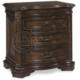 欧式新古典实木床头柜 美式复古做旧卧室家具 法式实木储物柜