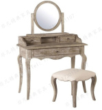 美式复古做旧实木梳妆台欧式卧室化妆桌小户型现代简约迷你化妆台