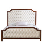 美式乡村实木床布艺双人床1.8米婚床法式复古做旧床1.5米欧式简约
