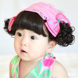 韩版宝宝发带 婴儿童发带 花朵 头套 发卡 花童 假发 刘海 波点