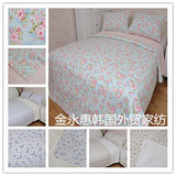 外贸纯棉绗缝水洗被三件套床垫床盖日式床单空调被床上用品